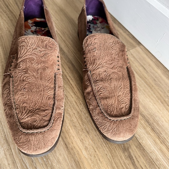 Robert Graham Shoes Mens‎ Size 8 Camrl Paisley Driver Loafers Leather 100% Suede main image 14